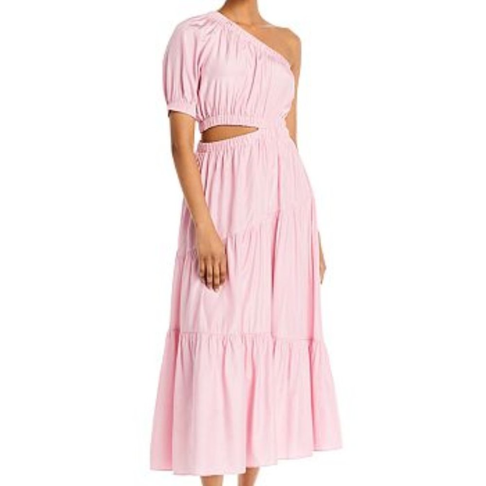 Moon River One-Shoulder Cut-Out Midi-Dress